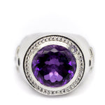 Amethyst CZ Ring for Men