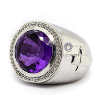 Amethyst CZ Ring for Men