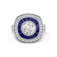 The Vintage-Inspired Sapphire Halo Ring