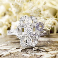Round Cut Edwardian-style Ring CZ
