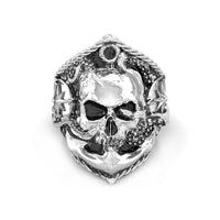 Men's Pirate Skull Sailor Ocean Octopus Anchor Adsorption Compass Punk Biker Ring For Halloween