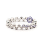 Bubble style Round Moissanite Eternity Band