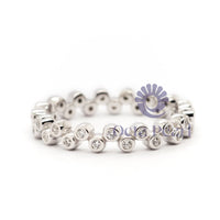 Bubble style Round Moissanite Eternity Band