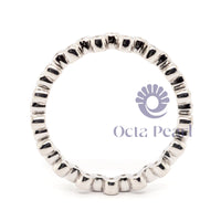 Bubble style Round Moissanite Eternity Band