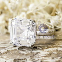 Asscher Cut Solitaire Proposal Ring