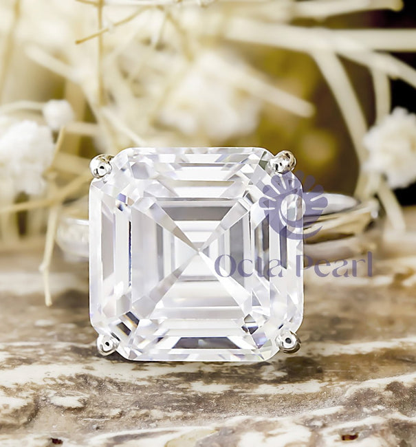 Asscher Cut Solitaire Proposal Ring