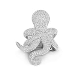 Round Cut Moissanite Aquatic See Animals Inspire Octopus Ring For Party Wear