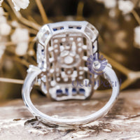 Round-Cut Art Deco Ring Openwork