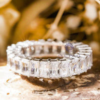 Full Eternity Radiant Cut CZ Stone band