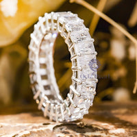 Full Eternity Radiant Cut CZ Stone band