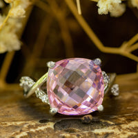 Engagement Pink stone Ring For Women