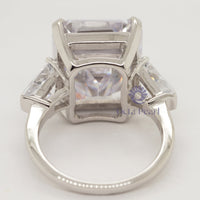 Emerald Cut Channel Setting Ring CZ