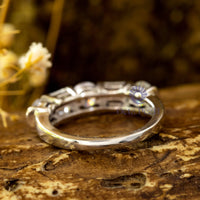 Princess-Cut Engagement Ring With Accent