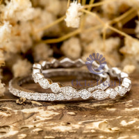 Round Moissanite Stackable Eternity Band