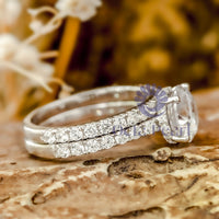 Round Cut Moissanite Bridal Ring Set