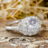 Vintage-Style Moissanite Ring Old European Cut