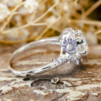 Vintage-Style Moissanite Ring Old European Cut