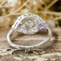 Vintage-Style Moissanite Ring Old European Cut