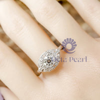 Vintage-Style Moissanite Ring Old European Cut