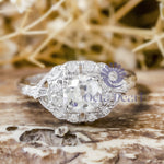 Vintage-Style Moissanite Milgrain Ring Old European Cut