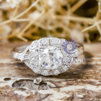 Vintage-Style Moissanite Ring Old European Cut
