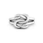 Classic Less Light-Weight Daily Wear Knot Style Split Shank Promise Ring For Her