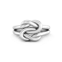 Classic Less Light-Weight Daily Wear Knot Style Split Shank Promise Ring For Her