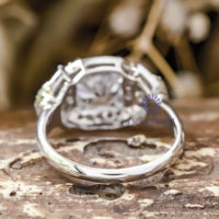 Antique Art CZ Stone Edwardian Engagement Ring For Women