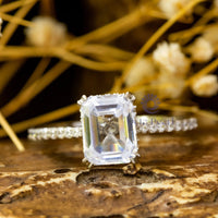 Moissanite Halo Engagement Ring