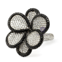 black flower ring