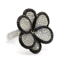 black flower ring