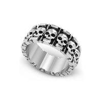 Skulls And Stars Punk Biker Gothic Eternity Band For Men Or Women