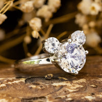 Wedding Ring Round & Baguette CZ