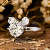 Wedding Ring Round & Baguette CZ