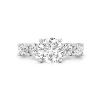 Round Cut Moissanite Five Stone Women's Wedding Anniversary Gift Ring