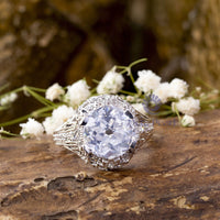 Vintage-Style Moissanite Ring Old European Cut