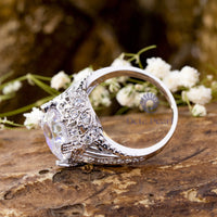 Vintage-Style Moissanite Ring Old European Cut