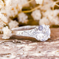 Round Cut Moissanite Engagement Ring