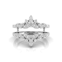 Round CZ Wedding Band Enhancer (Ring Guard) | 925 Sterling Silver | US 6.50