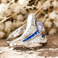 Antique Victorian-style Ring With Blue Sapphire