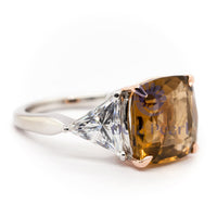 Citrine Tri-Stone Engagement Ring