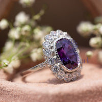 Cushion Bezel Set Halo CZ Engagement Ring