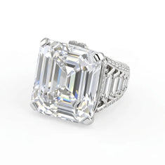 Purple Emerald-Cut Cocktail Party Ring