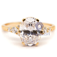 Oval-Cut Moissanite Wedding & Engagement Ring