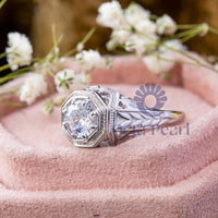 Art Deco-Inspired Solitaire Ring With Milgrain