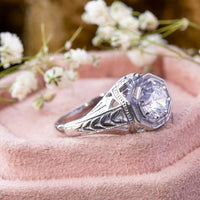 Art Deco-Inspired Solitaire Ring With Milgrain