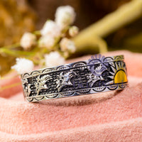 Wild Sunrise And Eagle Bird Inspire Wedding band