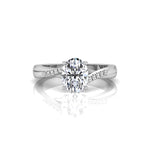 Twisted Shank Oval Moissanite Engagement Ring