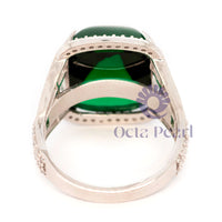 Fancy Cushion Shape Cabochon Stone Wedding Ring