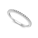 Round Moissanite Minimalist Half Eternity Band